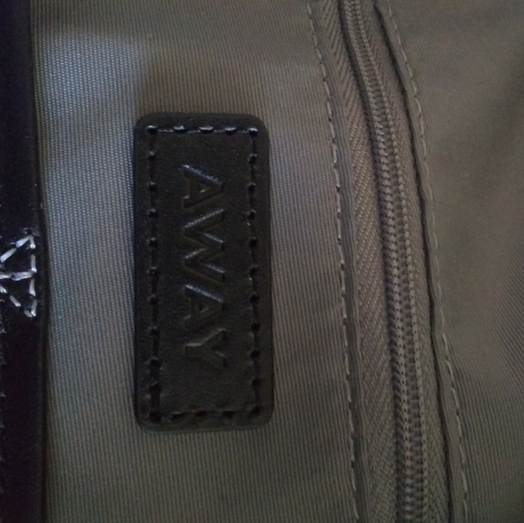 Away Original Everywhere Bag Navy Blue Nylon Black Leather Trim - Picture 12 of 14